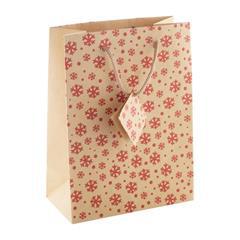 OBG.PUB - Sac cadeau en papier kraft avec motif de Noël Kimi Sac cadeau en papier kraft avec motif de Noël Kimi