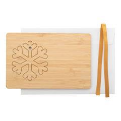 Carte de vœux Noël en contreplaqué bambou Trafi