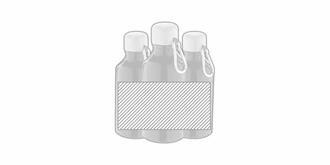 Gourde en aluminium avec couvercle en bambou Monbo - Marquage autour