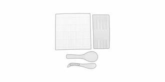 Set de préparation de sushi en bambou Kenee - Impression sur manche couteau