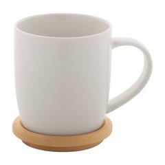 OBG PUB - Mug en porcelaine avec sous-verre en bambou Tcha