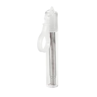 Kit de paille réutilisable acier inoxydable Zimbu Blanc