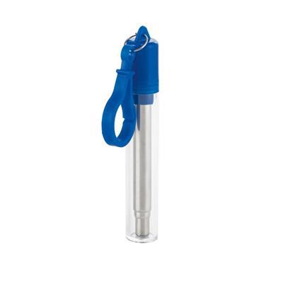 Kit de paille réutilisable acier inoxydable Zimbu Bleu