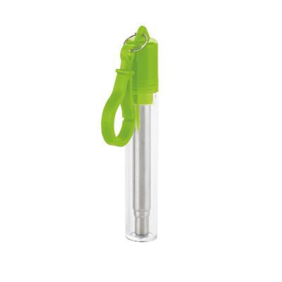 Kit de paille réutilisable acier inoxydable Zimbu Vert citron