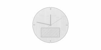 Horloge murale ronde en bambou élégant Toyoko - Marquage Recto