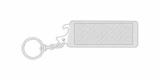 Porte-clés multi-outils en bambou/acier Balmy - Marquage Recto