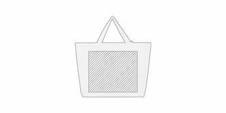 Sac shopping grand modèle en tissu recyclé Ashiy - Marquage Recto