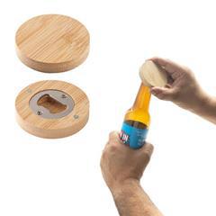 OBG PUB - Sous-verre en bambou avec décapsuleur Charms