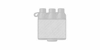 Bouteille d'eau élégant isotherme 500 ml Goard - Marquage autour