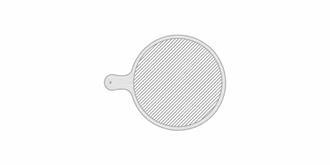 Planche à découper robuste en bambou Delice - Marquage Recto