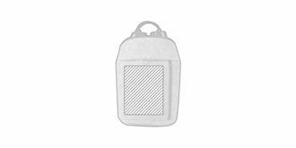 Sac à dos isotherme en feutrine recyclée Acaban - Marquage Recto
