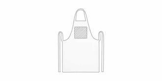 Tablier ajustable avec bretelle réglable Chef - Impression Haut