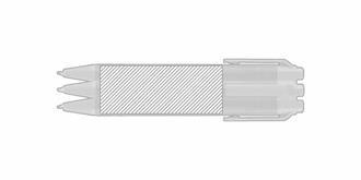 Stylo à bille léger en papier biodégradable Bands - Marquage autour