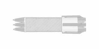 Stylo bille à bouton-poussoir matière recyclé West - Marquage autour