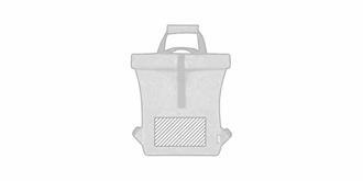 Sacoche de vélo enroulable en feutre recyclé Osami - A l'avant