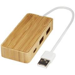 OBG PUB - Hub USB 2.0 rectangulaire en bambou Naran