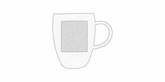 Set tasse et sous verre en verre et bambou Manto - Impression sur 1er mug