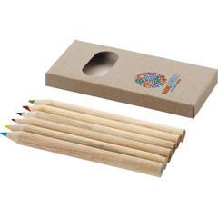 OBG PUB - Set de coloriage avec 6 crayons en bois Antem