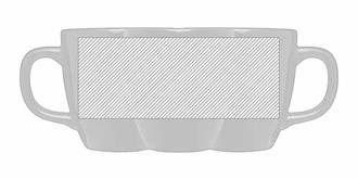 Mug en céramique 430 ml design raffiné Queen - Marquage autour