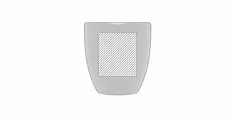 Mug en céramique 430 ml design raffiné Queen - A l'avant