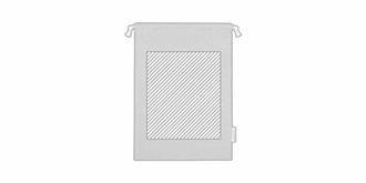 Grand sac cadeau en coton recyclé robuste Skins - Marquage Verso