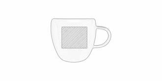 Set tasse en verre et sous verre en bambou Yam - Impression sur 1er mug