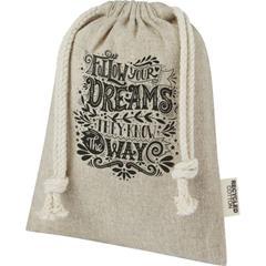 Petit sac cadeau à cordon en coton recyclé Strack