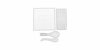 Kit Sushi en bambou naturel réutilisable Sins - Marquage sur la cuillère