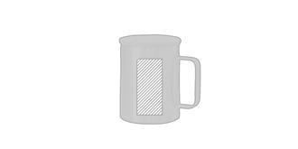 Tasse thermique en acier et en bambou Racal - Marquage Recto