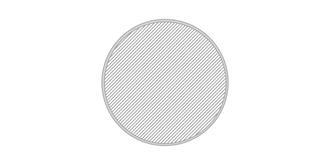 Jeton de caddie en métal ronde Turin - Marquage Recto