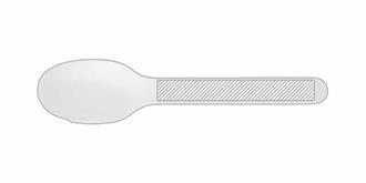 Set de couverts en acier inox sous pochette Plain - Marquage sur la cuillère