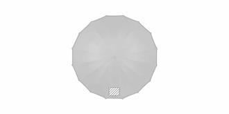 Parapluie manuel en RPET robuste et large Ellas - impression 4ème pan du parapluie