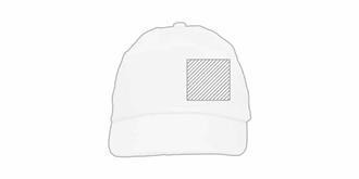 Casquette baseball enfant chic à 5 panneaux Ricky - Impression latérale gauche