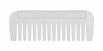 Peigne en bambou léger robuste et durable Figou - face 2