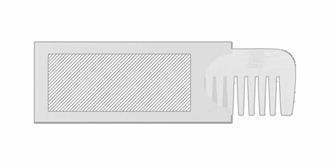 Peigne en bambou léger robuste et durable Figou - Marquage Recto