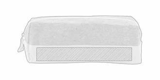 Trousse zippée bi-matière robuste pour stylo Hip - Impression arrière en bas