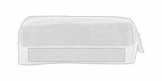 Trousse zippée bi-matière robuste pour stylo Hip - Impression avant en bas