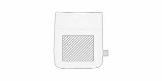 Pochette à sandwich en tissu réutilisable Food - Marquage Recto