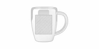 Mug à double paroi en acier inoxydable 220 ml Yumi - Marquage Recto