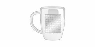 Mug à double paroi en acier inoxydable 220 ml Yumi - Marquage Verso