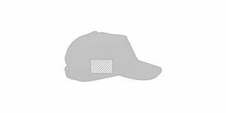 Casquette confortable unicolore en coton Kasta - Immpression latérale droite