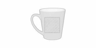 Mug en céramique 310 ml extérieur coloré Cup - Marquage Verso