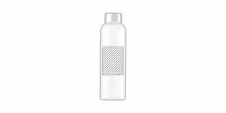 Bouteille d'eau de couleur transparente Rufus - Marquage Recto