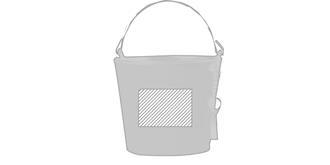 Seau à double paroi en métal durable Dukano - Marquage Recto