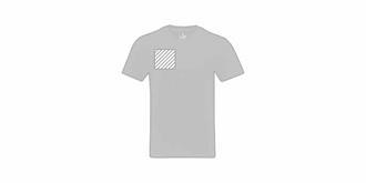 T-shirt recyclé unisexe à manches courtes Aval - impression avant coté droite