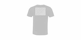 T-shirt recyclé unisexe à manches courtes Aval - Impression arrière en haut