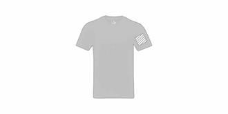 T-shirt recyclé unisexe à manches courtes Aval - Marquage manche gauche