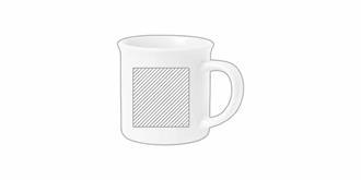 Tasse en céramique élégant avec finition mate Task - Marquage Recto