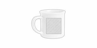 Tasse en céramique élégant avec finition mate Task - Marquage Verso