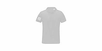 Polo homme en tissu léger à manches courtes Serein - Marquage manche droite